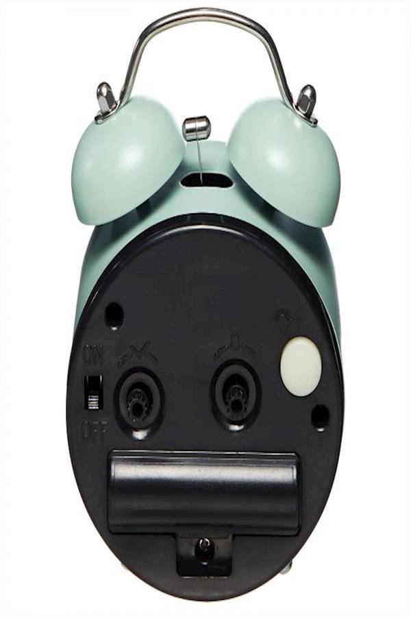 Fashion Table Desk Round Belt Battery Alarm Clock Green  - Image 3