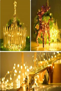 gluckluz Warm Solar String Lights, 200 LED (Pack Of 2)  - Image 2