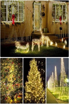 gluckluz Warm Solar String Lights, 200 LED (Pack Of 2)  - Image 3