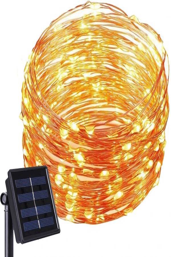 شريط مصابيح بإضاءة LED مزود بعدد 120 مصباحاً للاحتفالات وديكور الأماكن الداخلية والخارجية برتقالي - Image 1
