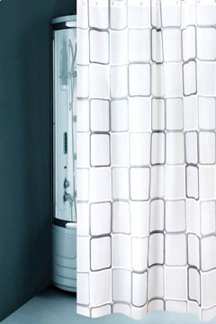 Generic Waterproof Square Printing Shower Curtain White 180x200centimeter  - Image 1