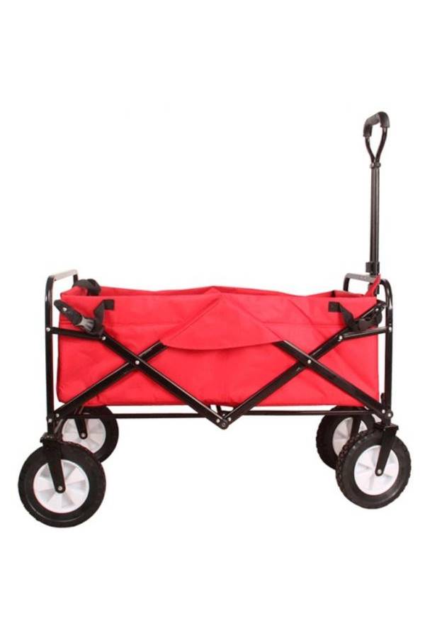 Folding Shopping Cart Trolley Red/Black  - Image 3