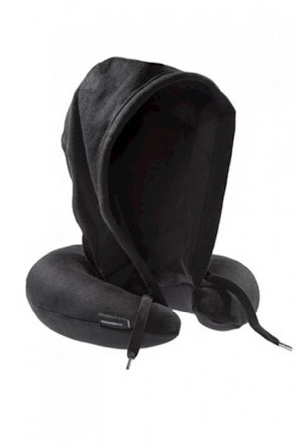 Travel Neck Pillow With Attach Hoodies In Travel Pillow With Flipup Hood Makes Plane Car Train And Bus Rides More Comfortable Curved Shape - Image 1