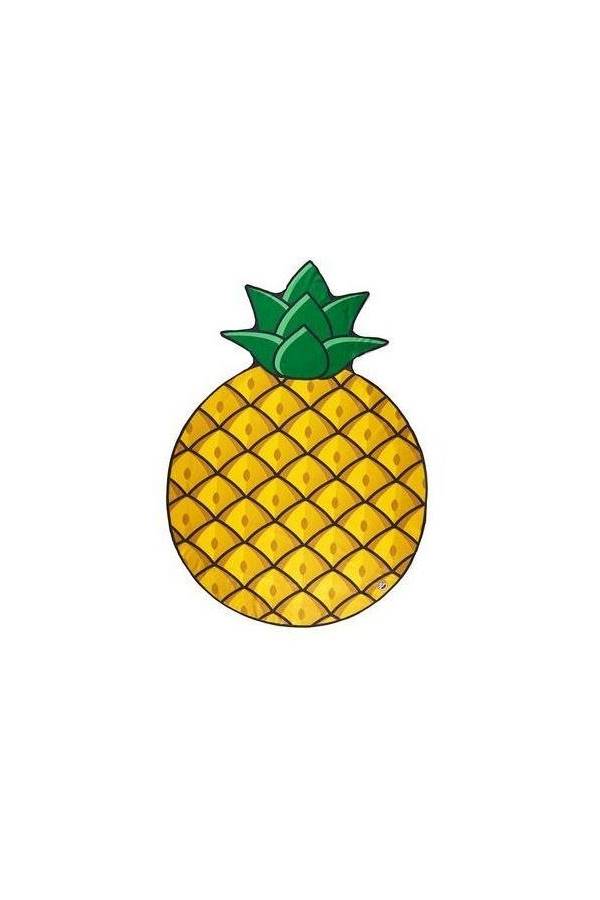 Pineapple Printed Beach Towel Yellow/Black/Green - Image 3