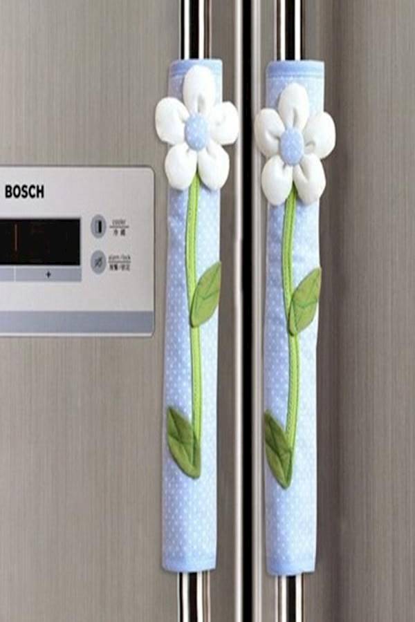 Generic 2-Piece Flower Refrigerator Cover Set  - Image 1