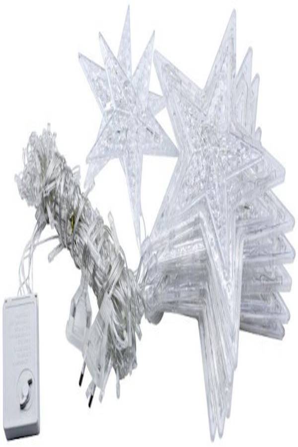 Generic - Led String Five Pointed Star Shape Curtain Ramadan Light White - Image 1