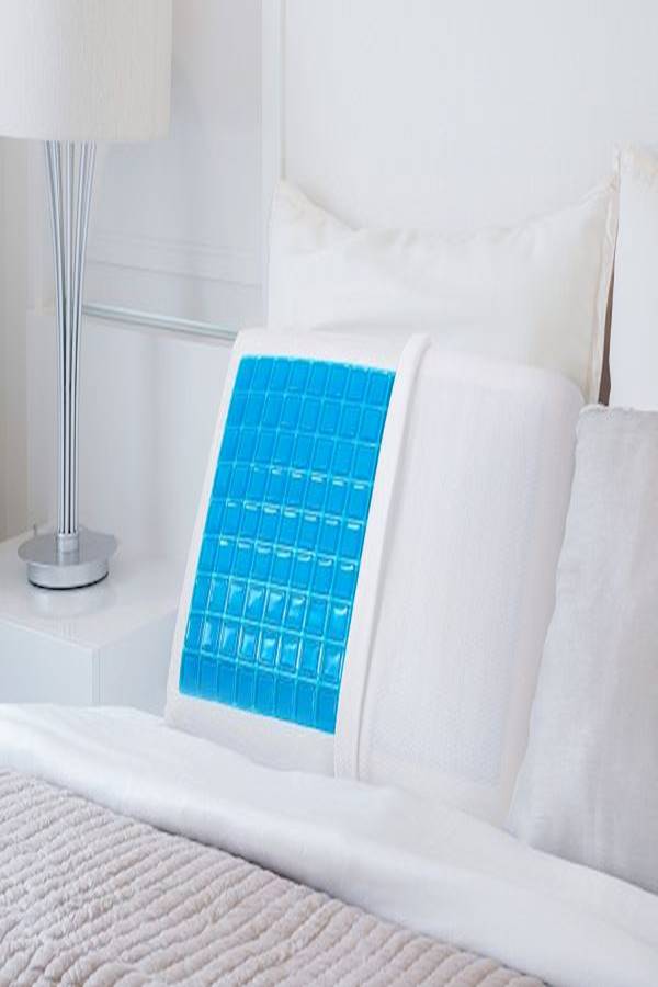 Moon Cool Gel Memory Foam Pillow Memory Foam White/Blue 70x40cm  - Image 4