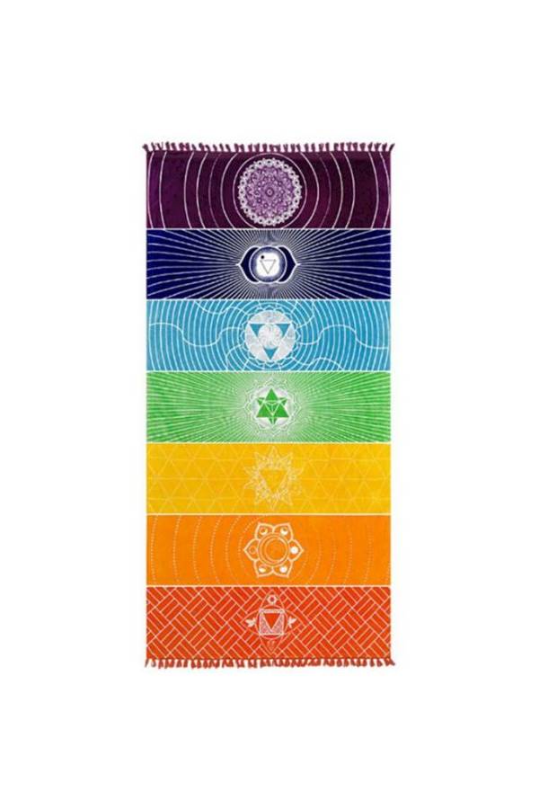 Colorful Square Beach Towel Multi Color 45x100cm - Image 1