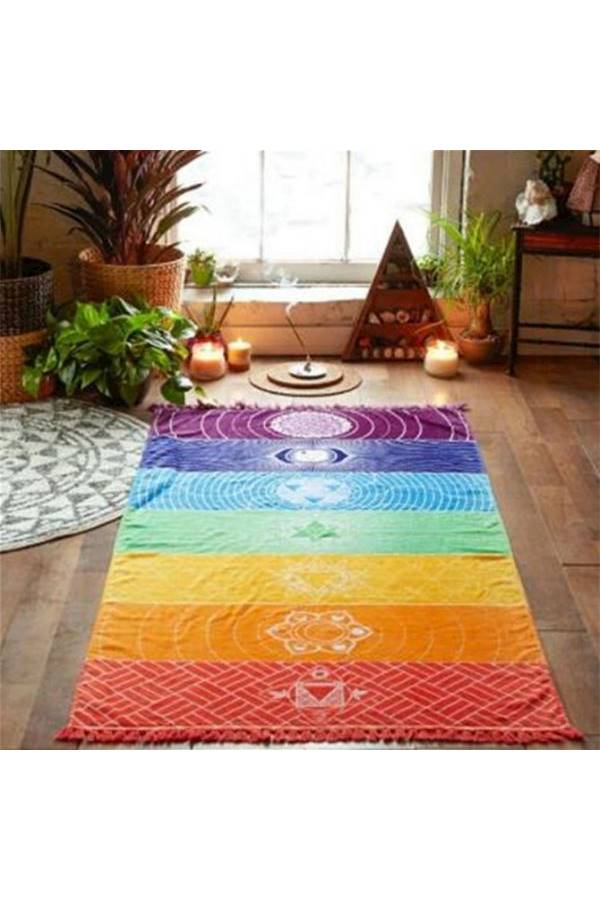 Colorful Square Beach Towel Multi Color 45x100cm - Image 2