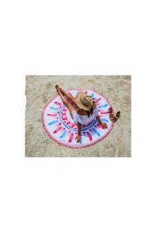 Yml-fr Fashionable Colourful Feather Printed Beach Towel Multi Color