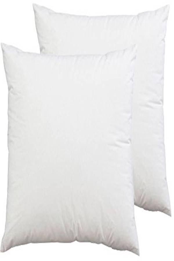 كينج كوين طقم وسائد فندقية ناعمة بتصميم سادة مكون من قطعتين أبيض 45x45سم - Image 2