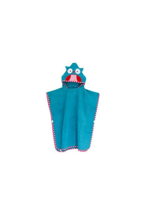 Owl Bath Towel Blue/Red/White 70x140cm - Image 1