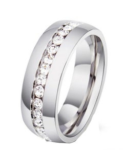 PEORA Stainless Steel Cubic Zirconia Middle Single Rounded Ring  - Image 1