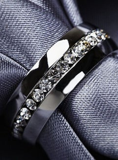 PEORA Stainless Steel Cubic Zirconia Middle Single Rounded Ring  - Image 3