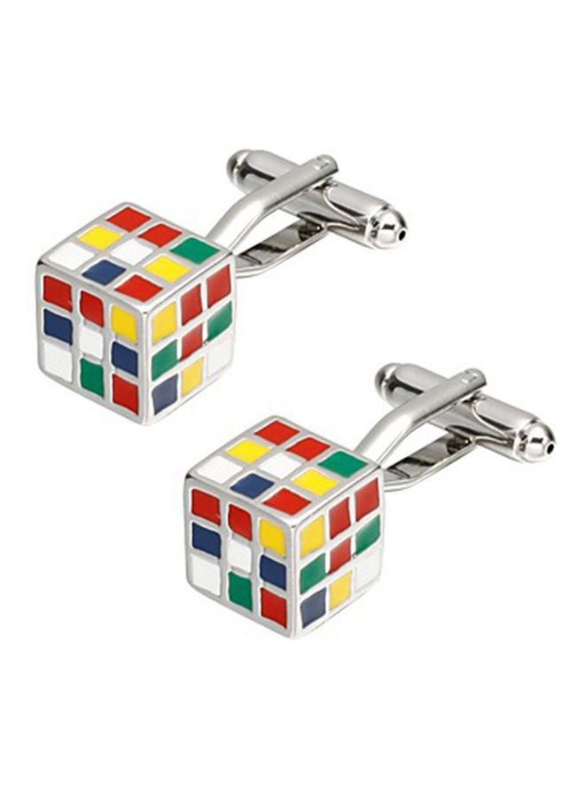 PEORA Stainless Steel Puzzle Cube Cufflink