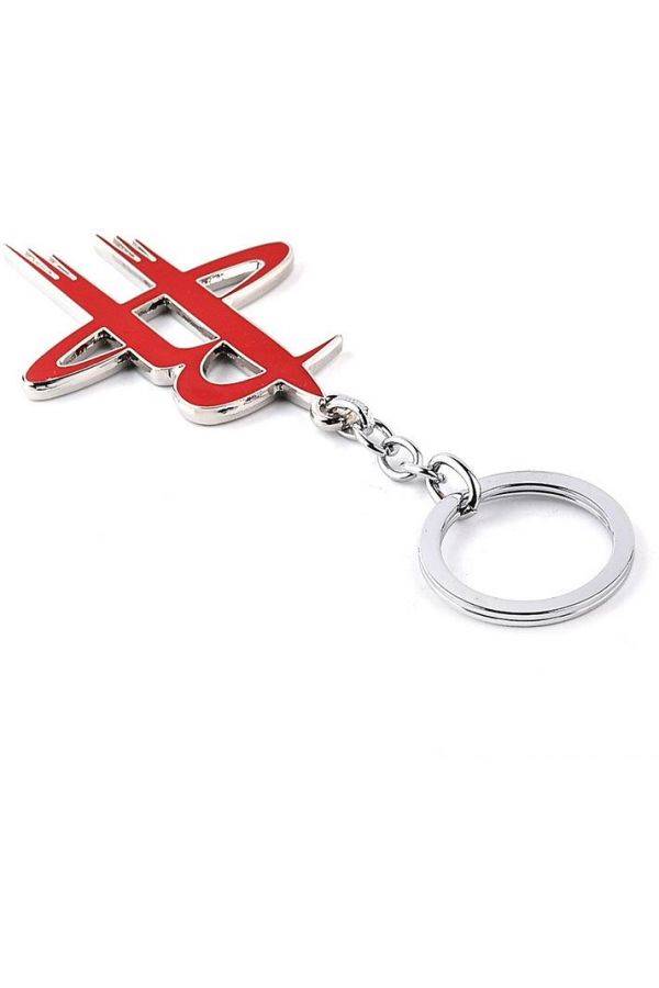 سلسلة مفاتيح بتصميم شعار فريق كرة السلة هيوستن روكيتس من دوري كرة السلة الأمريكي - Image 2