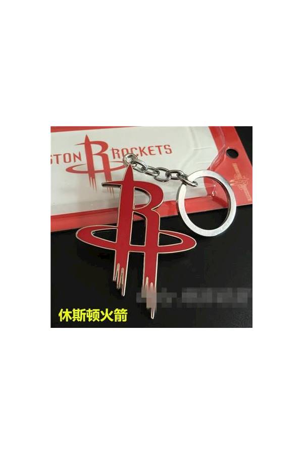 سلسلة مفاتيح بتصميم شعار فريق كرة السلة هيوستن روكيتس من دوري كرة السلة الأمريكي - Image 4
