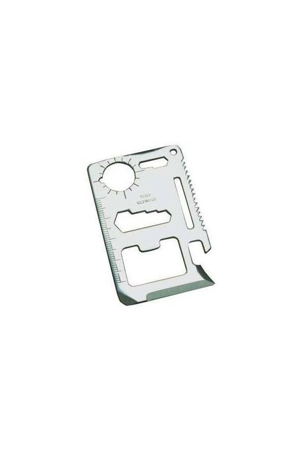 11-In-1 Stainless Steel Survival Tool Kit Silver 
