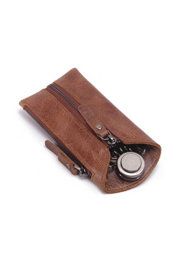 Generic Leather Car Key Wallet Key Chain - Image 1