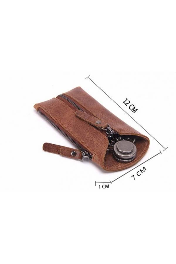 Generic Leather Car Key Wallet Key Chain - Image 4