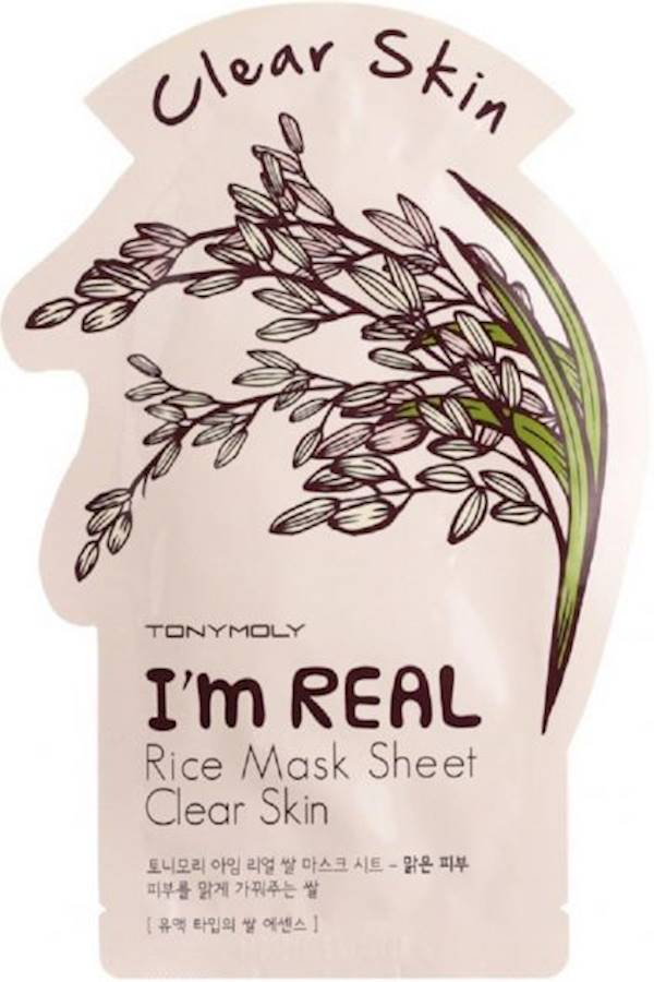 TONYMOLY 5-Piece I'M Real Rice Mask Sheet Clear  - Image 1