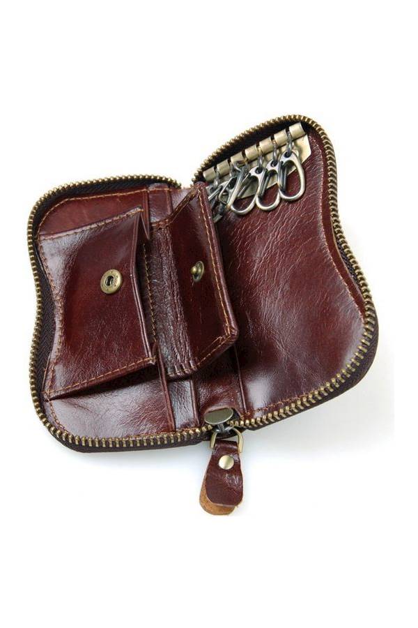 Retro Genuine Leather Handmade Key Chain - Image 3