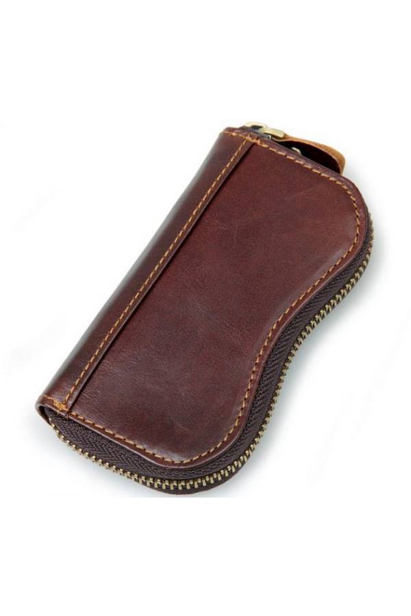 Retro Genuine Leather Handmade Key Chain - Image 4