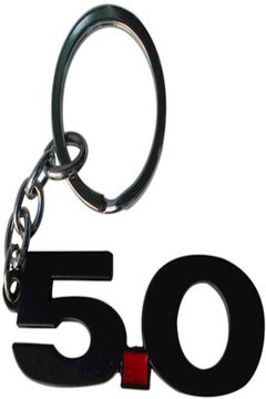 Generic Black Number 5.0 Ring Key Chain  - Image 2