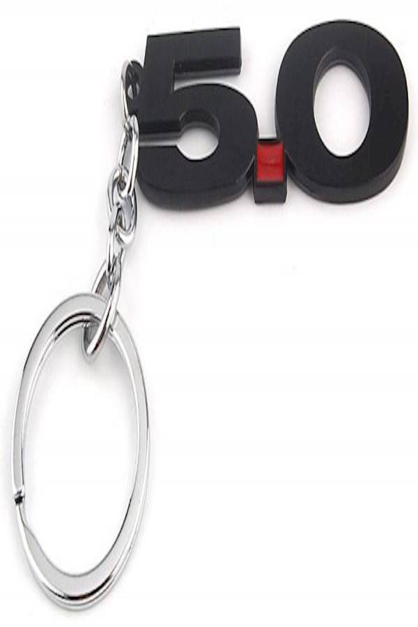 Generic - Black Number 5.0 Ring Key Chain - Image 1