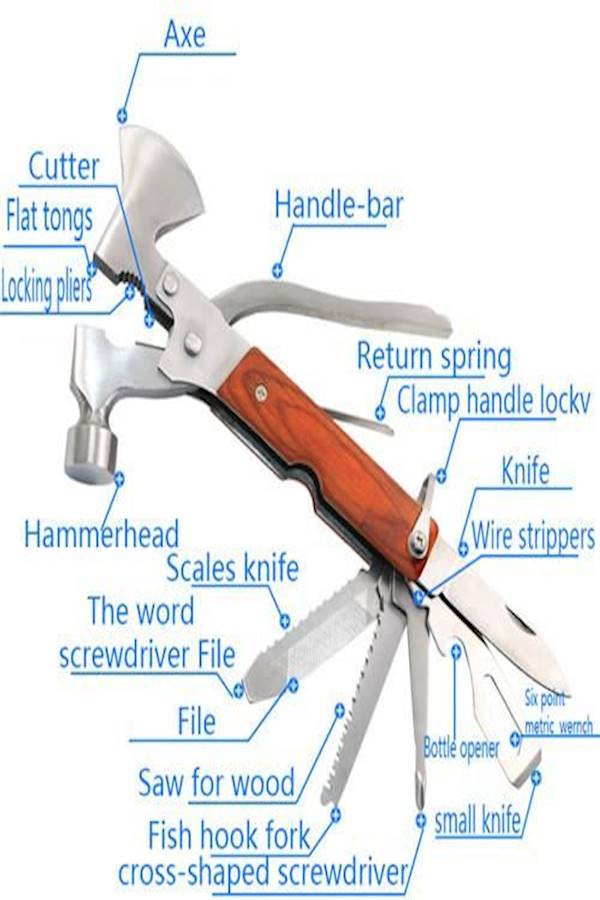 Generic - Multi-Function Knife Tool Orange 422grams - Image 1