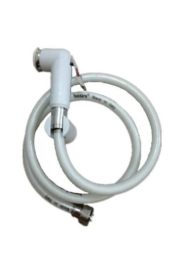 Generic Toilet Spray Shattaf With Hose And Hook White/Silver  - Image 1