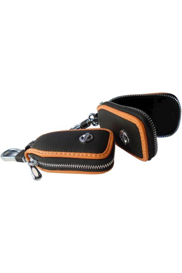 Nissan Car Black Leather Wallet Keychain - Image 3