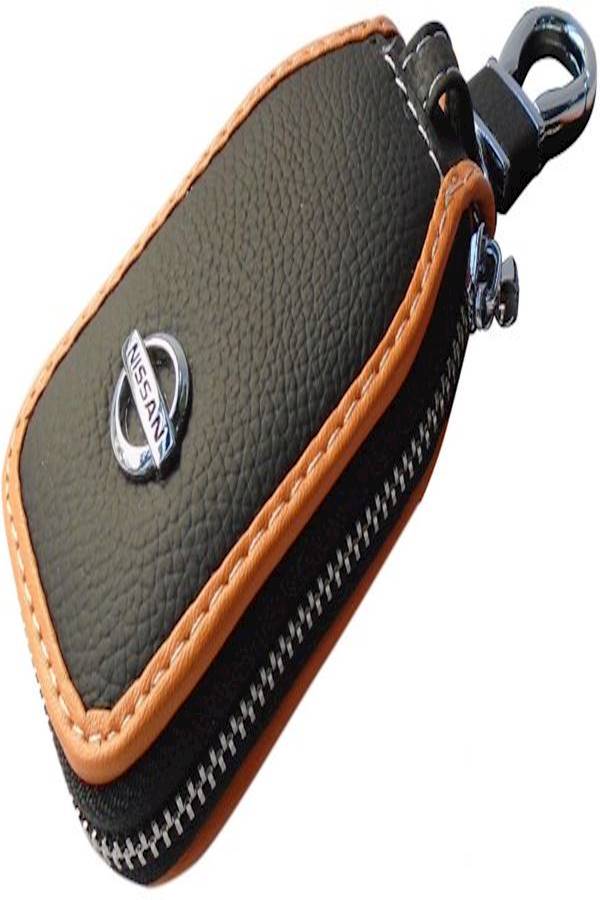 Nissan Car Black Leather Wallet Keychain - Image 5