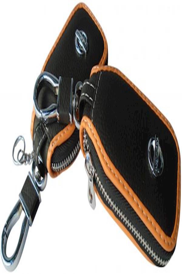 Nissan Car Black Leather Wallet Keychain - Image 2
