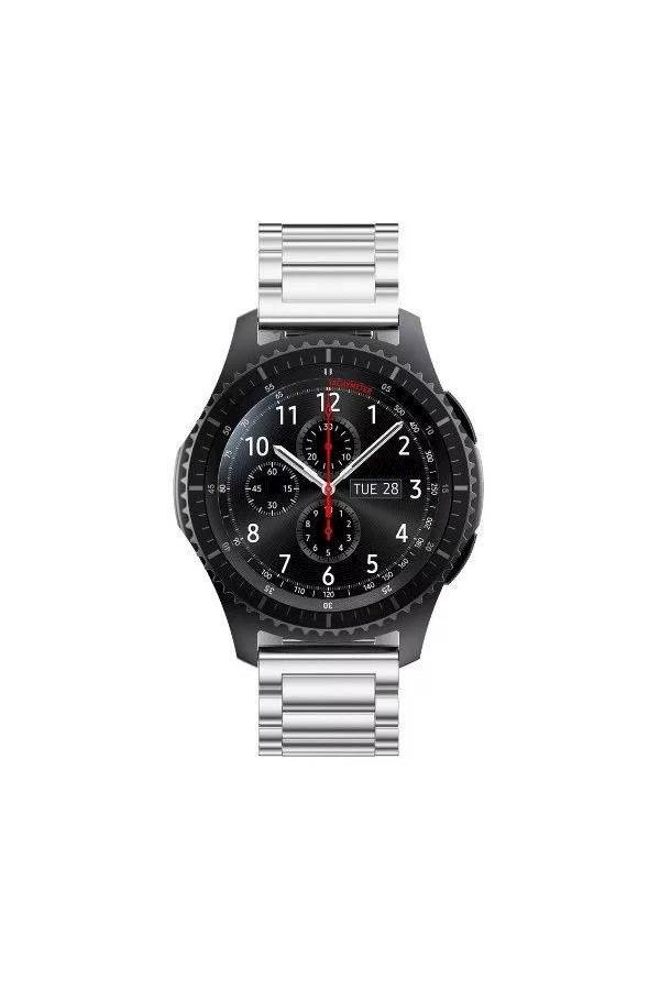 سوار من الإستانلس ستيل لساعة سامسونج جالاكسي جير S3 فضي - Image 3