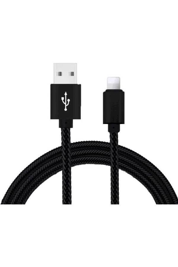 Generic - Sneak Skins Shape USB Cable Lightning Data Cables For Iphone 6 6S 6P 7 1M Black - Image 1