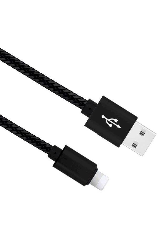 Generic - Sneak Skins Shape USB Cable Lightning Data Cables For Iphone 6 6S 6P 7 1M Black - Image 1