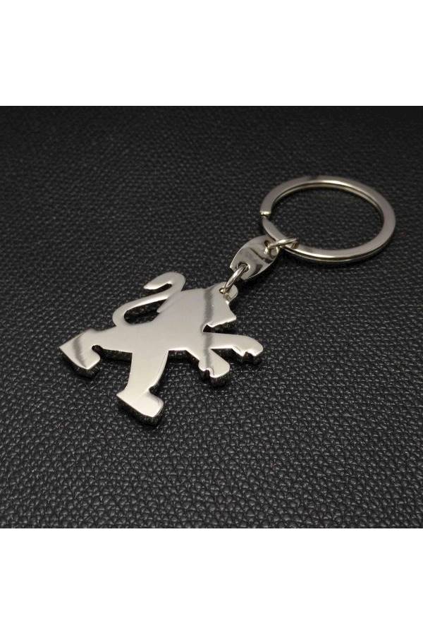 سلسلة مفاتيح لامعة للسيارة بشعار بيجو - Image 4