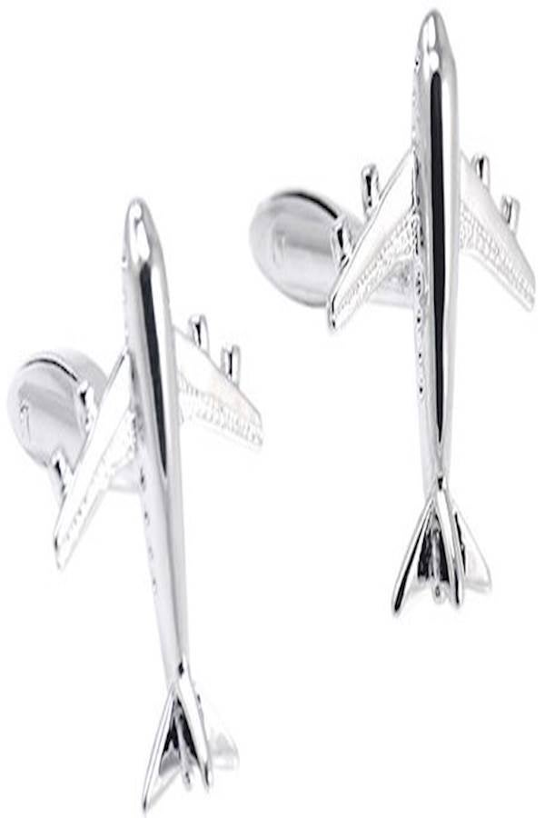 Generic - Stainless Steel Airplane Cufflinks - Image 1