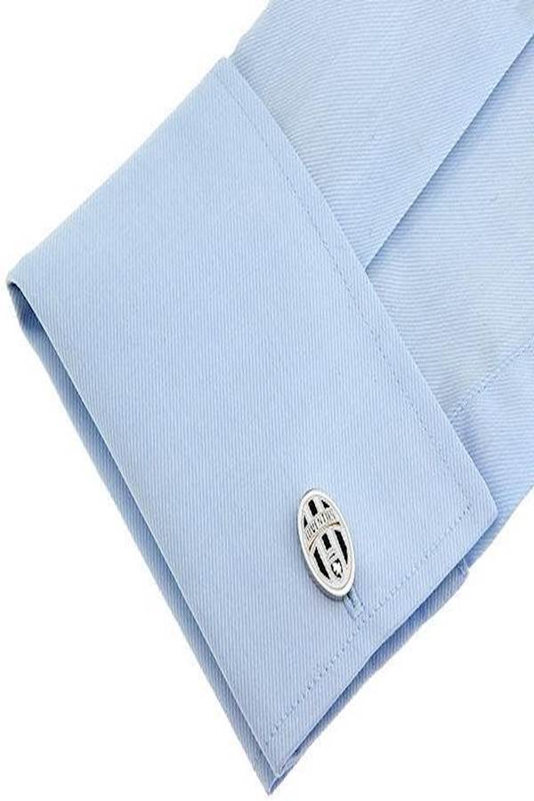 Generic - Juventus Team Engraved Stainless Steel Cufflinks - Image 1