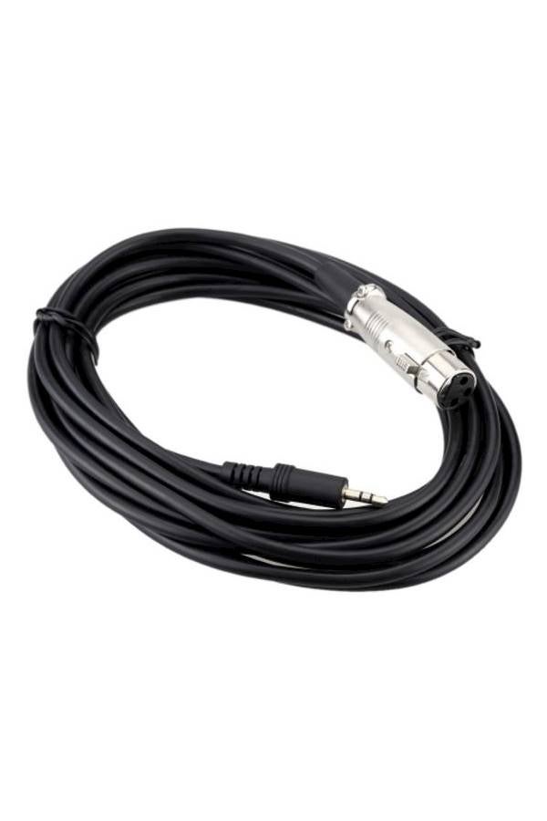 Generic XLR Female To 3.5 mm Stereo Male Cable Black/Silver  - Image 4