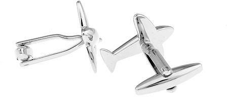 Generic - Airplane Plane Plan Stainless Steel Cufflinks for Plane Fans, Silver - Image 1