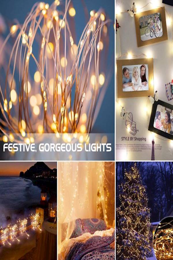 Decorative copper LED string light outdoor solar night light 33FT/10M 140grams - v1555610563/N24033379A_4