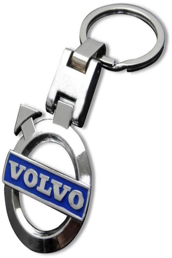 Volvo Blue Logo 3D Chrome Plated Key Chain - Image 2