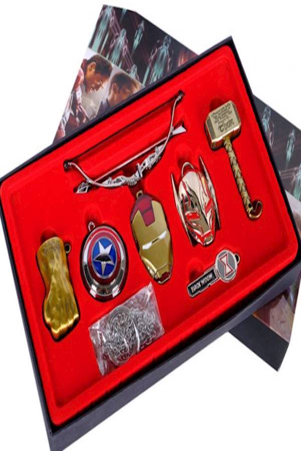 Generic Avengers 3 American Captain Hulk Iron Man Fists Unlimited Gloves Exquisite Pendant Key Chain - Image 2