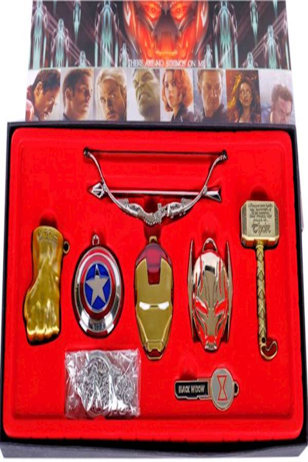 Generic Avengers 3 American Captain Hulk Iron Man Fists Unlimited Gloves Exquisite Pendant Key Chain - Image 3