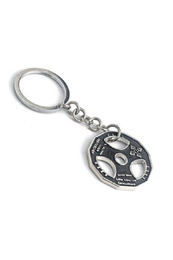 Stainless Steel Fitness Weightlifting Gym Key Chain - Image 2