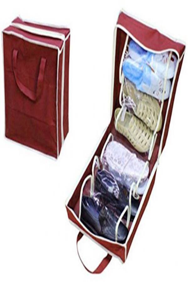 1-Shoes Storage Bag Red - Image 2