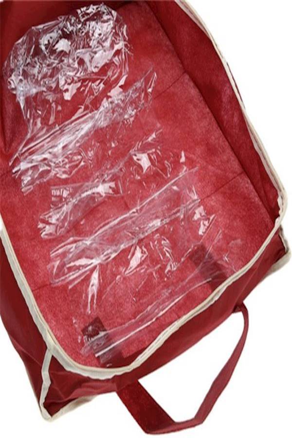 1-Shoes Storage Bag Red - Image 4