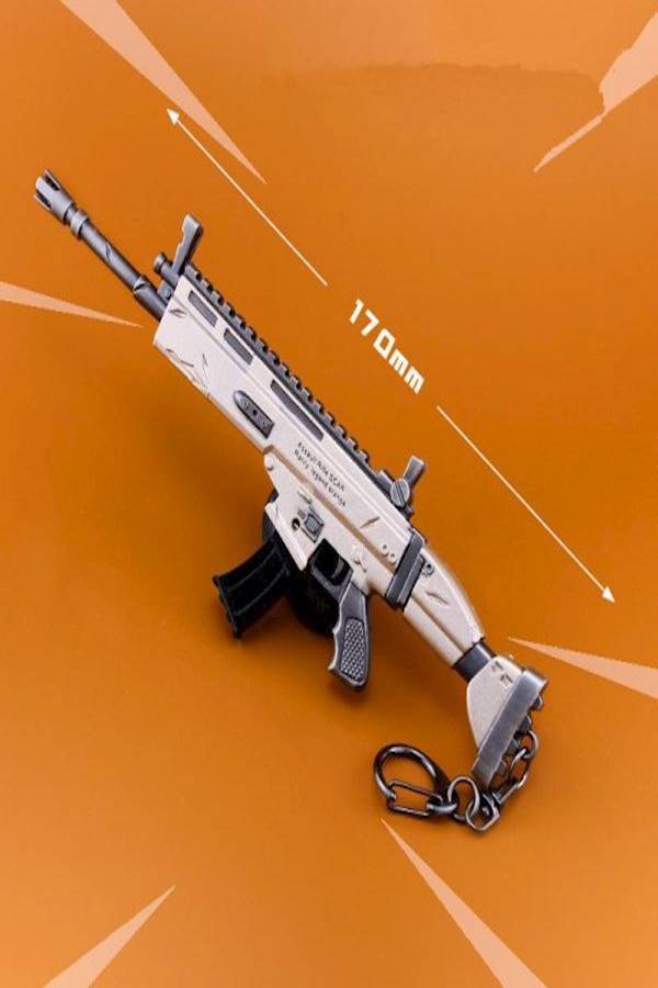 Scar Rifle Model Keychain Gold/Grey/Black - Image 2